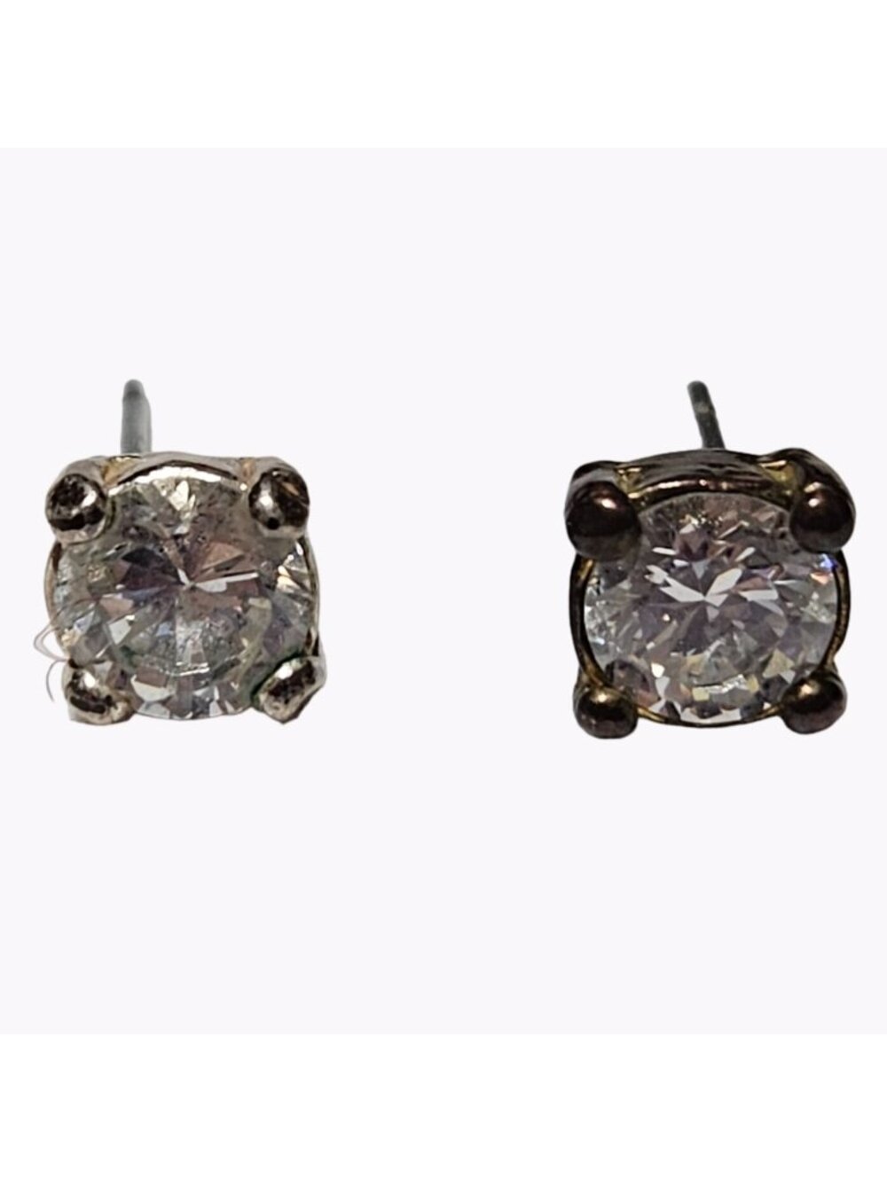 Elegant Rhinestone Post Earrings Gold Tone Classic Minimalist Fashion Jewelry